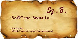 Száraz Beatrix névjegykártya
