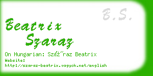 beatrix szaraz business card